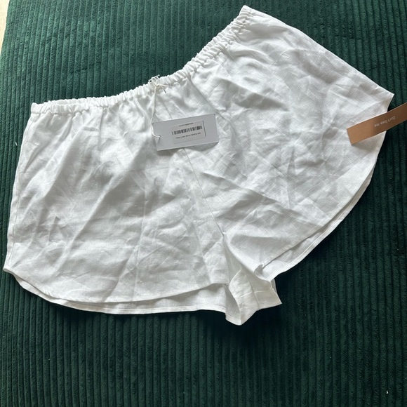 Reformation Tillie Linen White Short Size XL - Picture 6 of 7